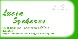 lucia szekeres business card